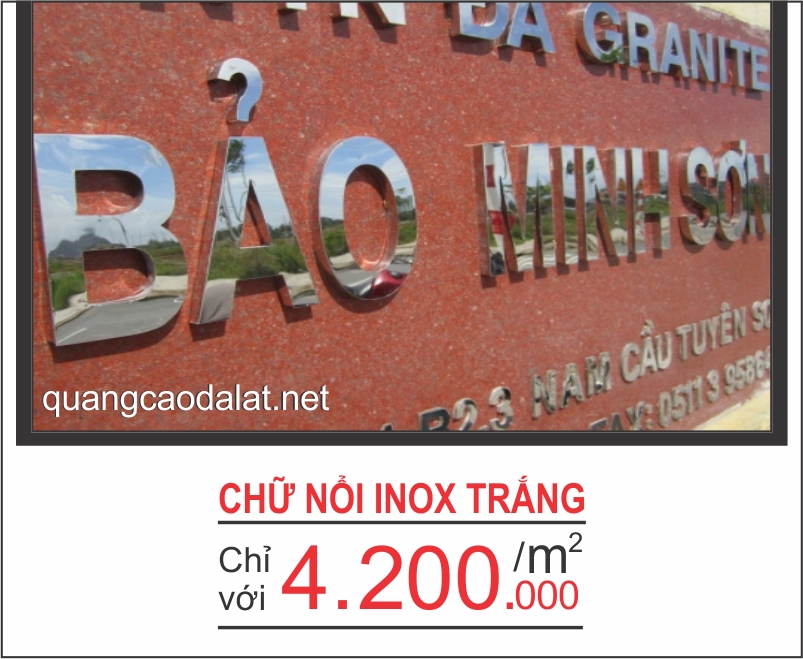 chu noi inox trang